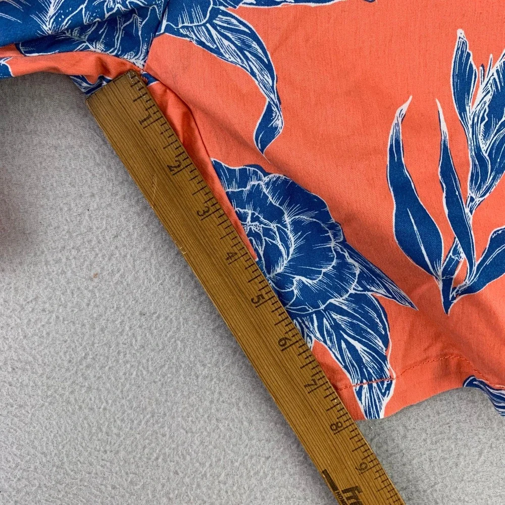 Levi's Floral Belted Shorts Mens XL Orange Blue Casual Outdoor Vacation Hiking